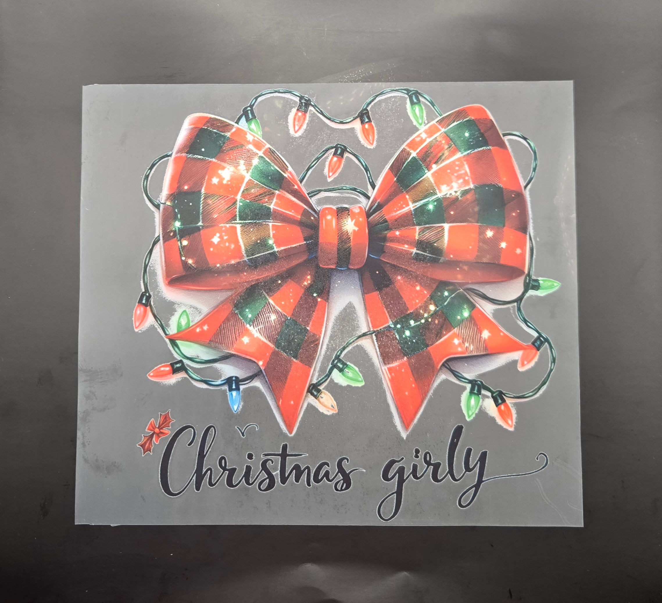 Christmas Girly bow Transfer