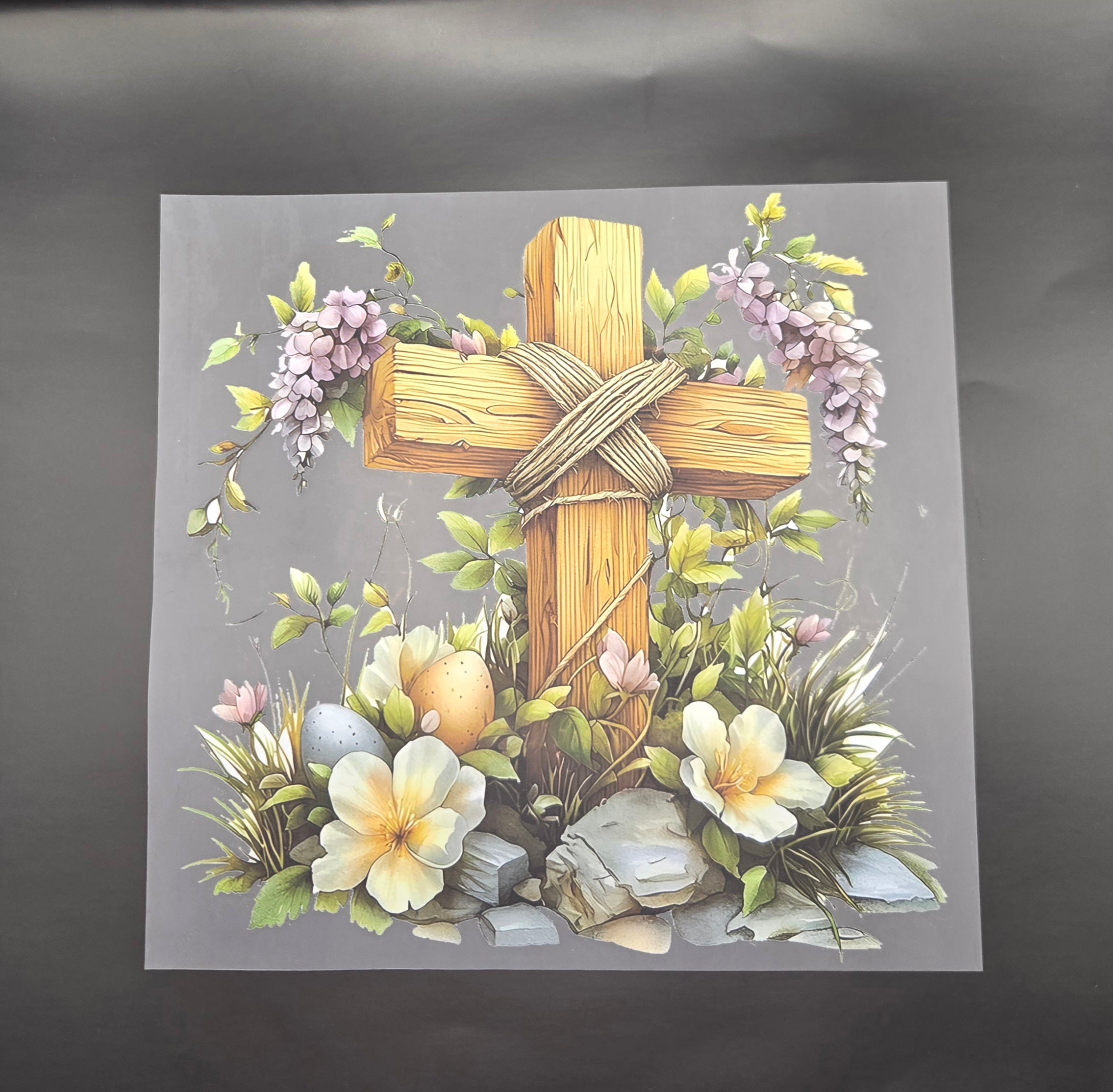 Classic Cross DTF Transfer – Ready to Press Christian Faith Tee Iron-On