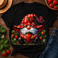 Red checkered strawberry Gnome DTF