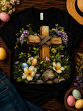 Classic Cross DTF Transfer – Ready to Press Christian Faith Tee Iron-On