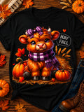 Hay Fsll Highland cow DTF