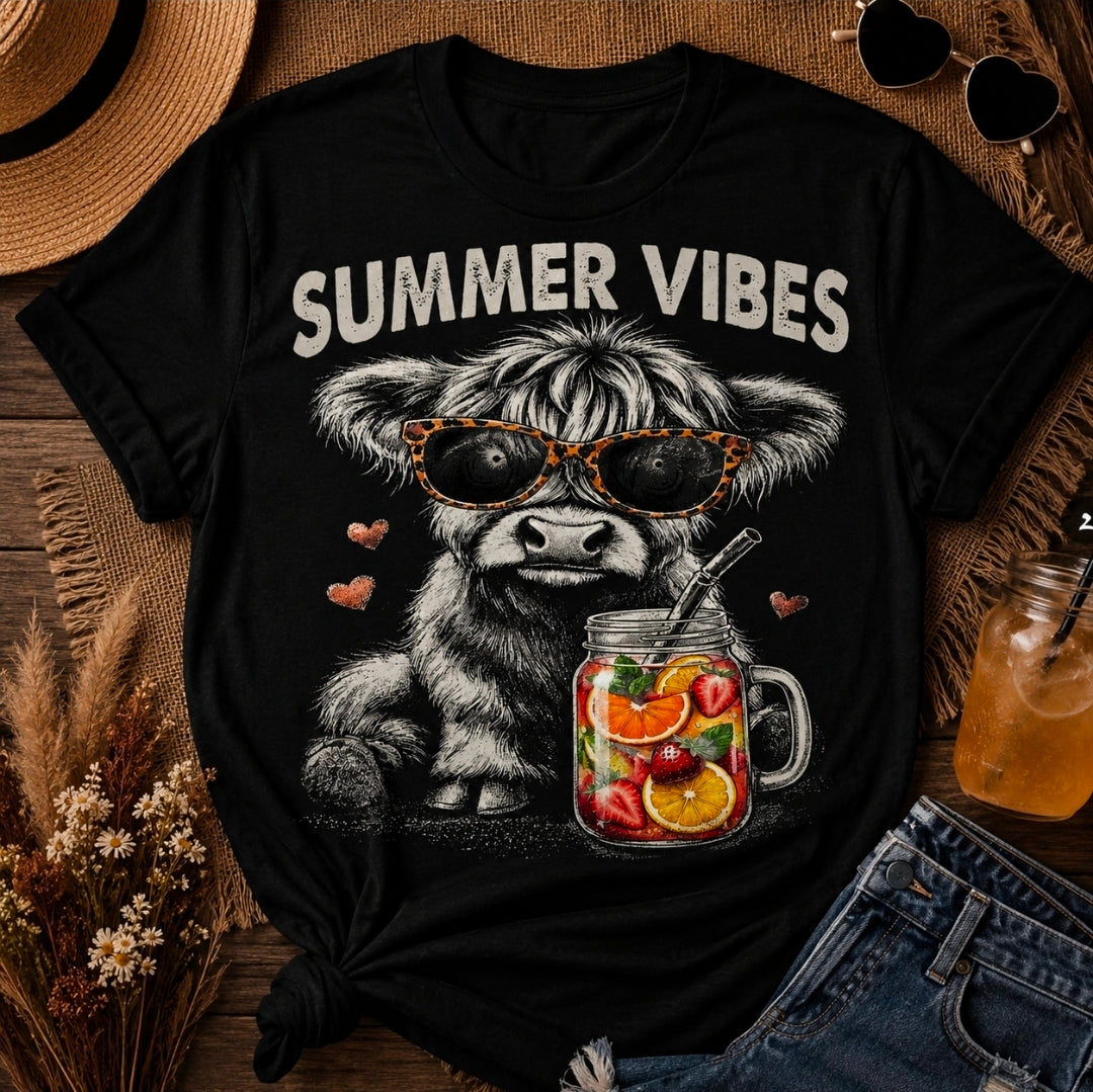 Summer Highland cow  DTF