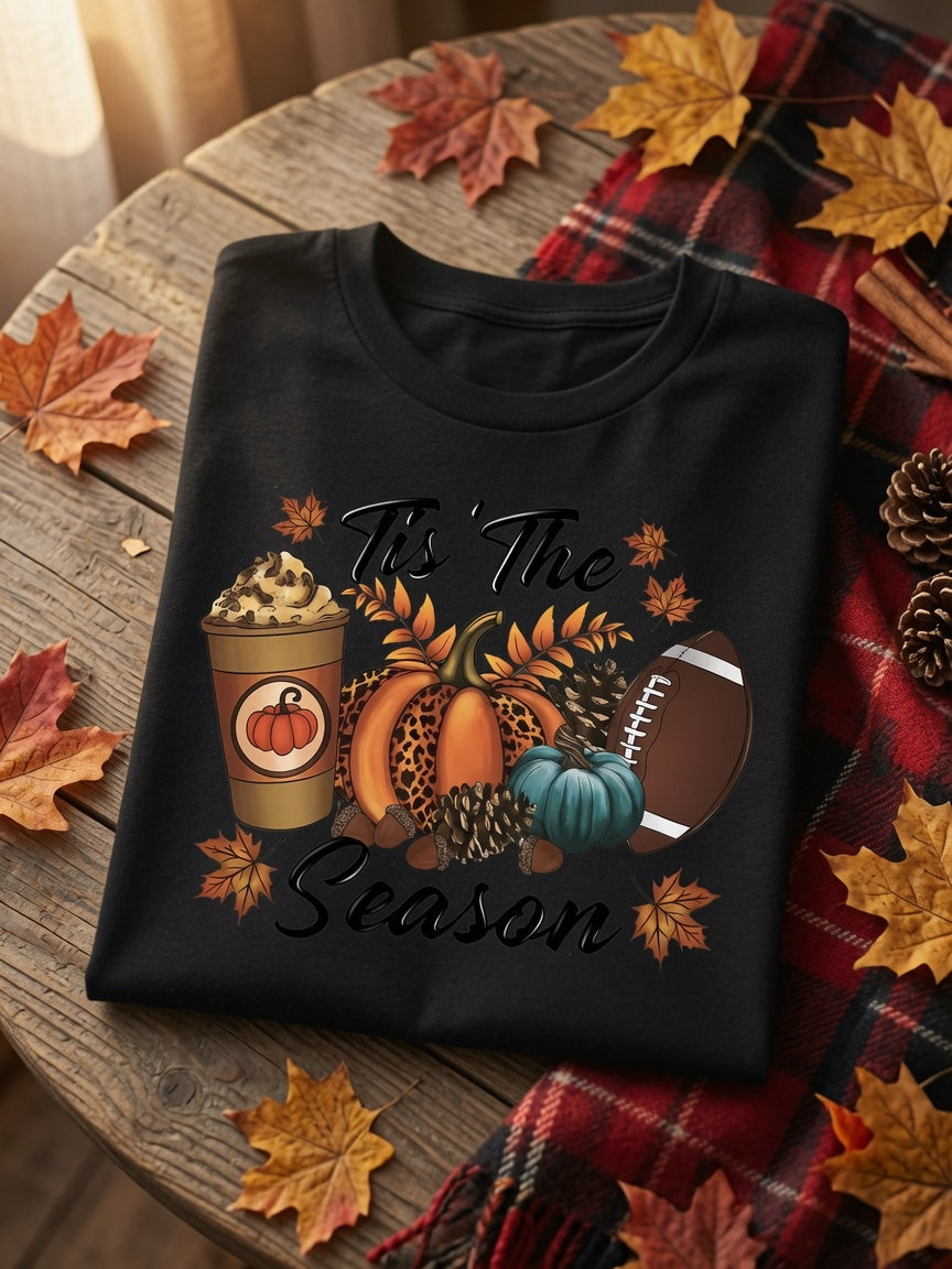 Tis the Season DTF Transfer – Ready to Press Fall Holiday Iron-On
